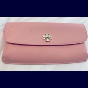 TORY BURCH Diana Leather Clutch (Light Pink)